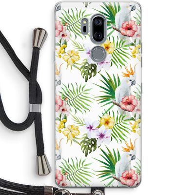 Gele kuif: LG G7 Thinq Transparant Hoesje met koord