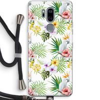 Gele kuif: LG G7 Thinq Transparant Hoesje met koord