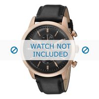 Fossil horlogeband FS-5097 Leder Zwart 24mm - thumbnail