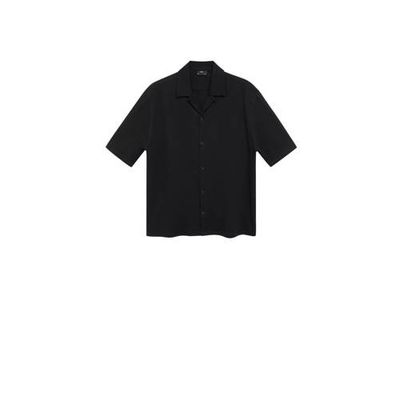 Mango Man regular fit overhemd zwart