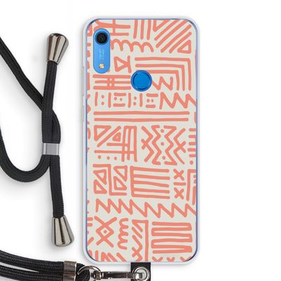 Marrakech Pink: Huawei Y6s Transparant Hoesje met koord