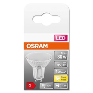OSRAM 4058075303263 LED-lamp Energielabel G (A - G) GU10 Reflector 4.3 W = 30 W Warmwit (Ø x l) 51 mm x 56 mm 1 stuk(s)
