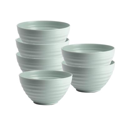 Plasticforte Soepkommen - 6x - D15 x H8 cm - groen - kunststof - onbreekbaar - servies