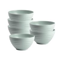 Plasticforte Soepkommen - 6x - D15 x H8 cm - groen - kunststof - onbreekbaar - servies Plasticforte Soepkommen - 6x - D15 x H8 cm - groen - kunststof - onbreekbaar - servies