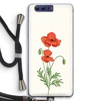 Red poppy: Honor 9 Transparant Hoesje met koord