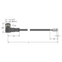 Turck 6625515 Sensor/actuator aansluitkabel Aantal polen: 4 2 m 1 stuk(s)