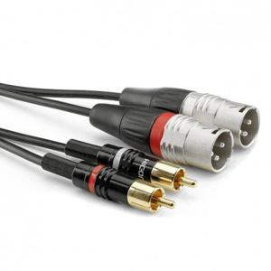 Sommer Cable HBP-M2C2-0060 Audio Adapterkabel [2x Cinch-stekker - 2x XLR-stekker 3-polig] 0.60 m Zwart