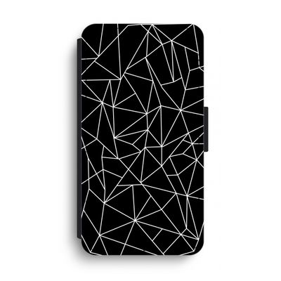 Geometrische lijnen wit: iPhone XS Max Flip Hoesje