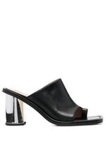 Scarosso mules Gwen 85 mm en cuir - Noir - thumbnail