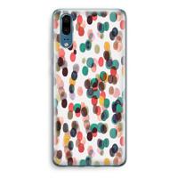 Tropical Dots: Huawei P20 Transparant Hoesje - thumbnail