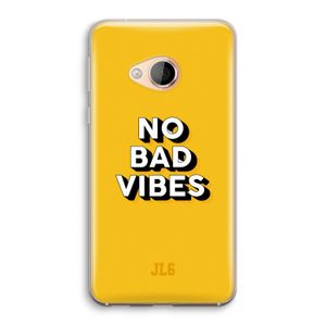 No Bad Vibes: HTC U Play Transparant Hoesje