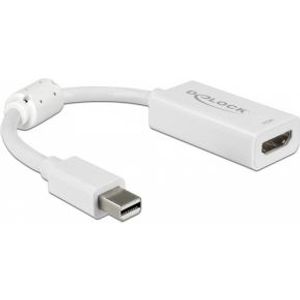 Delock 63935 Mini DisplayPort 1.4 Adapter naar HDMI 4K 60 Hz met HDR-functie Actief wit