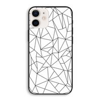 Geometrische lijnen zwart: iPhone 12 Biologisch afbreekbaar hoesje