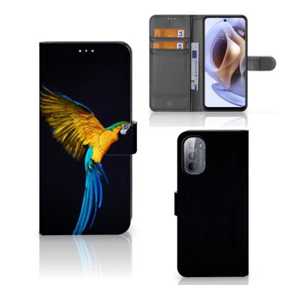 Motorola Moto G31 | G41 | Telefoonhoesje | Met pasjeshouder | Papegaai