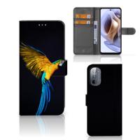 Motorola Moto G31 | G41 | Telefoonhoesje | Met pasjeshouder | Papegaai