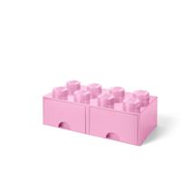 LEGO - Opberglade Brick 8, Lichtroze - LEGO