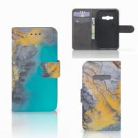 Samsung Galaxy Xcover 3 | Xcover 3 VE | Bookcase | Marble Blue Gold