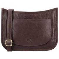 Hide & stitches jura schoudertas-Dark Brown