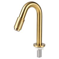 Differnz Fonteinkraan gebogen 19cm mat goud 30.416.34