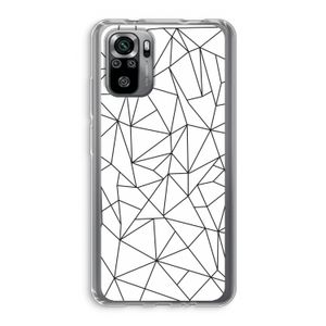 Geometrische lijnen zwart: Xiaomi Redmi Note 10S Transparant Hoesje
