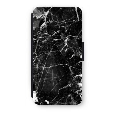 Zwart Marmer 2: iPhone SE 2020 Flip Hoesje
