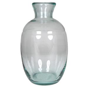 Floran Bol bloemenvaas - glas - transparant - smalle hals - 18 x 29 cm