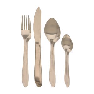 Excellent Houseware Bestekset Tableware Collection - 32-delig - goud - RVS - 8 personen - Besteksets