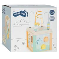 Small Foot houten activiteitenkubus en motoriekspiraal pastel