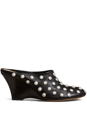 KHAITE mules The Apollo à détails de clous - Noir