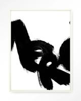 Urban Cotton Wandkleed 'Merci' 80 x 110cm in Floating Frame - off white