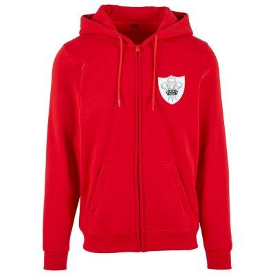 Rugby Vintage - Wales Retro Rugby Zip Hoodie 1970s - Rood