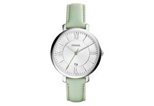 Horlogeband Fossil ES3734 Leder Groen 14mm