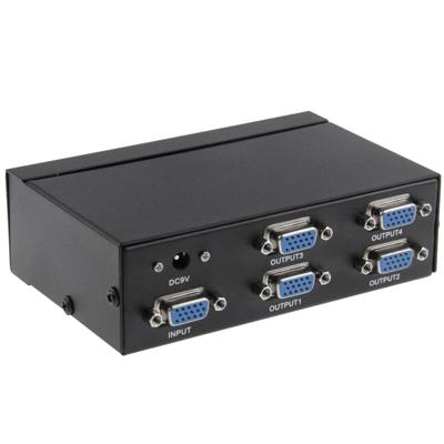 FJ-2504A 4 Poort VGA Video Splitter met hoge resolutie van 1920 x 1440, ondersteunt 250MHz Video Bandbreedte