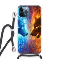 Fire & Ice: iPhone 13 Pro Max Transparant Hoesje met koord