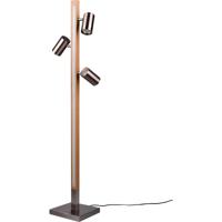 LED Vloerlamp - Trion Harley - GU10 Fitting - 3000K - Warm Wit - 4-lichts - IP20 - Schakelaar - Mat Nikkel - Metaal