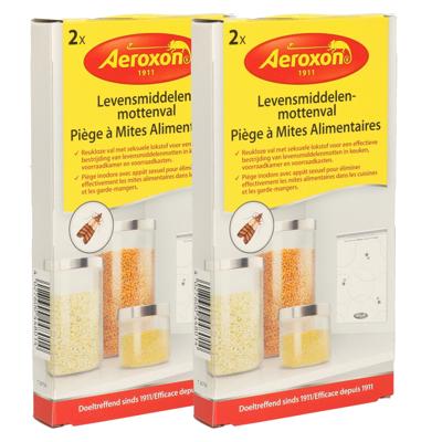 Levensmiddelenmottenval - 4x - transparant - karton - mottenval feromoon
