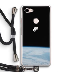 Alone in Space: Pixel 3 Transparant Hoesje met koord
