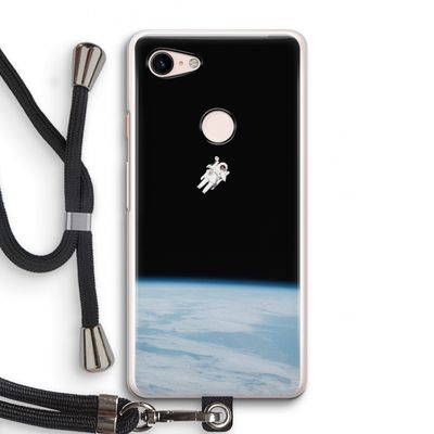 Alone in Space: Pixel 3 Transparant Hoesje met koord