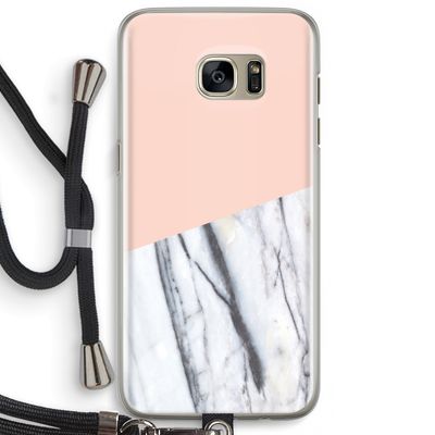 A touch of peach: Samsung Galaxy S7 Edge Transparant Hoesje met koord