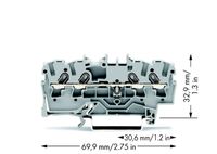 WAGO 2001-1401 Doorgangsklem 4.20 mm Spanveer Toewijzing: L Grijs 1 stuk(s) - thumbnail