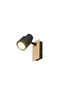 Trio Design wandlampPierre zwart met hout - R81981732