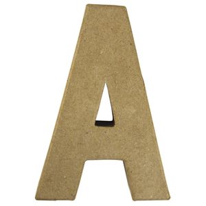 Beschilderbare letter A van papier mache   -