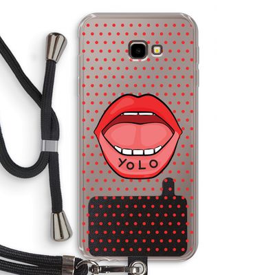 Yolo Denise: Samsung Galaxy J4 Plus Transparant Hoesje met koord