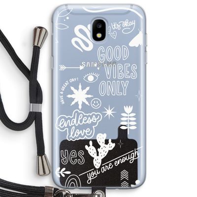 Good vibes: Samsung Galaxy J5 (2017) Transparant Hoesje met koord