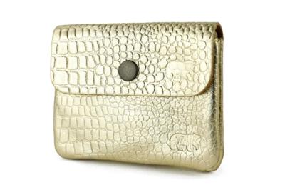 Bear Design Etui Portemonnee Pietje Champagne Croco