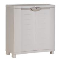 SPACESAVER 90 PLASTIKEN 2-deurs lage kast met planken - l 90 xd 45 xh 100 cm - Space SAVER bereik - Binnen en buiten SPACESAVER 90 PLASTIKEN 2-deurs lage kast met planken - l 90 xd 45 xh 100 cm - Space SAVER bereik - Binnen en buiten