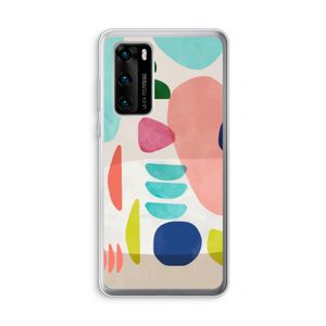 Bold Rounded Shapes: Huawei P40 Transparant Hoesje