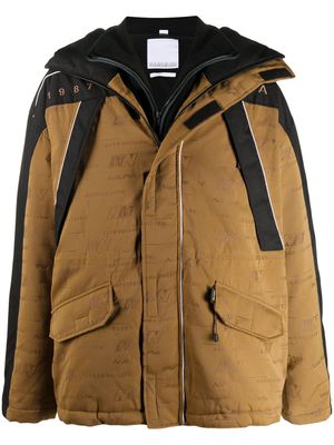Napa By Martine Rose manteau oversize à logo imprimé - Marron
