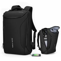 Mode mannen rugzak multifunctionele waterdichte laptoptas reistas met USB-Oplaadpoort (zwart)