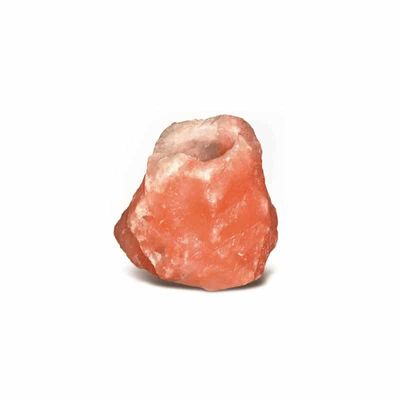 Zoutsteen Waxinelichthouder Oranje (ca. 1 kg)